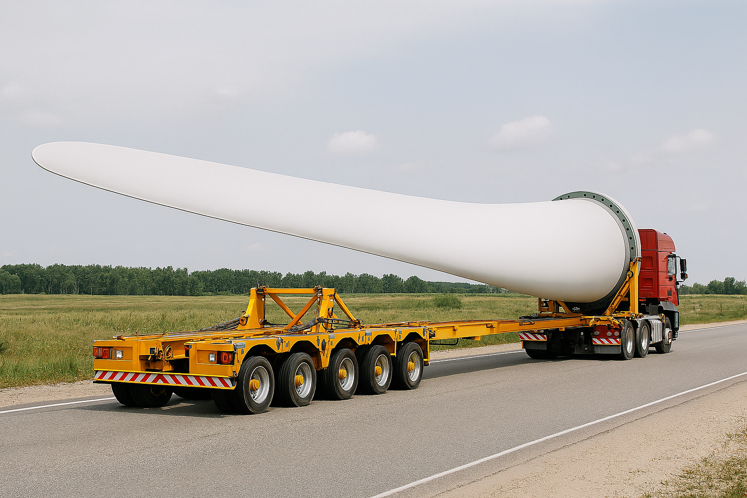 Wind turbine blade transport project cargo India renewable energy